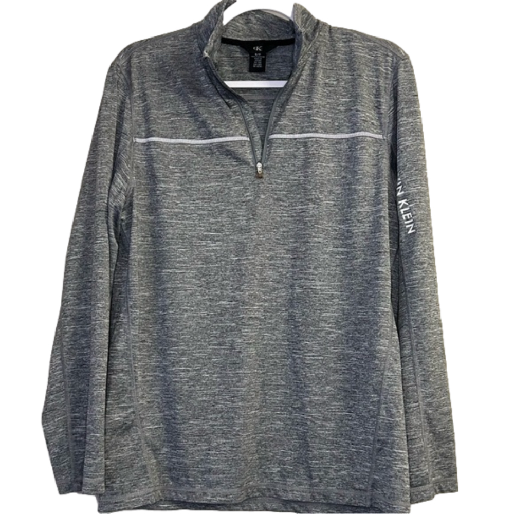 Calvin Klein Long Sleeve 1/4 Zip Mock Neck Athletic Shirt/Mens/Small